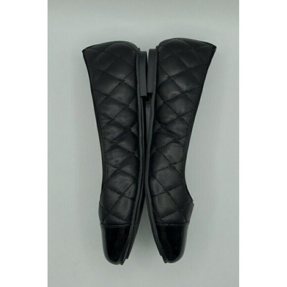 Vionic Shoes Womens Black Leather Quilted Desiree Cap Toe Ballet Flats Casual 7 - Picture 7 of 13